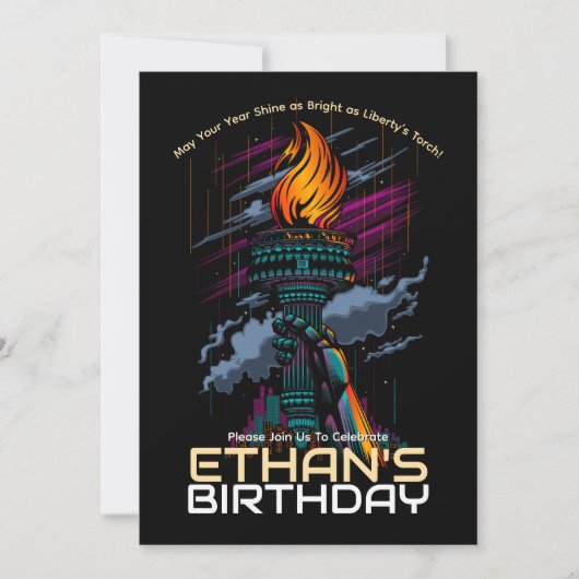 Lichte verjaardag van Liberty Kaart (Voorkant)