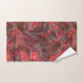 Lichte verlichting in textuur, gebrand met rode wa bad handdoek (Handdoek)