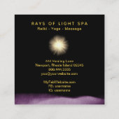 *~* Lichte verwarmingsstralen Universele energiest Vierkante Visitekaartje (Achterkant)