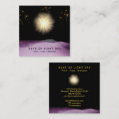 *~* Lichte verwarmingsstralen Universele energiest Vierkante Visitekaartje (Voorkant / Achterkant)