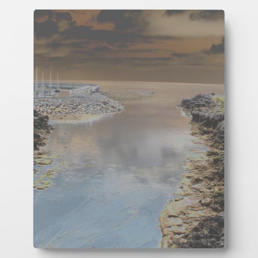 Lichte vestiging in Cascais, Portugal Fotoplaat (Voorkant)