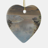 Lichte vestiging in Cascais, Portugal Keramisch Ornament (Rechts)