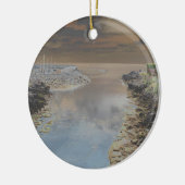 Lichte vestiging in Cascais, Portugal Keramisch Ornament (Links)