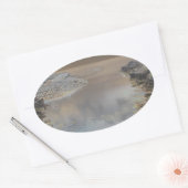 Lichte vestiging in Cascais, Portugal Ovale Sticker (Envelop)