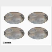 Lichte vestiging in Cascais, Portugal Ovale Sticker (Vel)