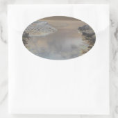 Lichte vestiging in Cascais, Portugal Ovale Sticker (Tas)