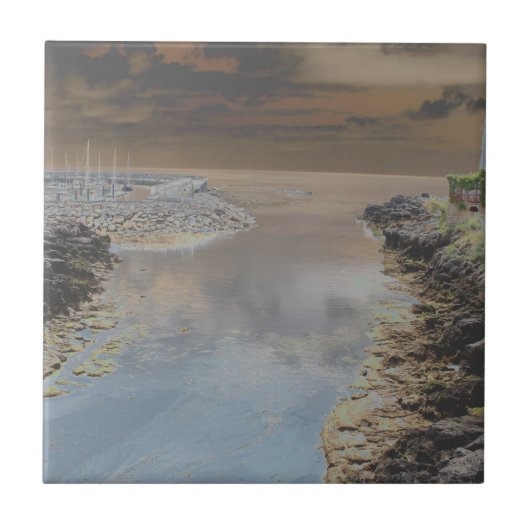 Lichte vestiging in Cascais, Portugal Tegeltje (Voorkant)