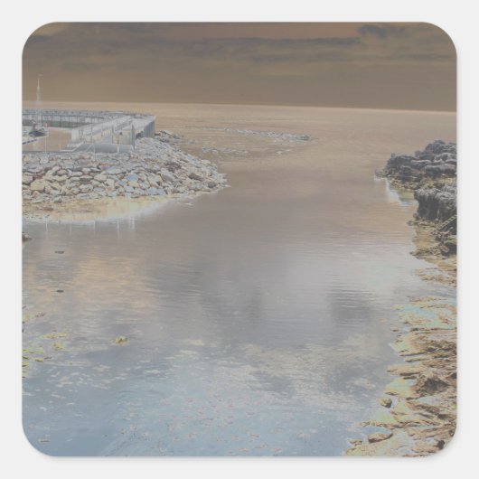 Lichte vestiging in Cascais, Portugal Vierkante Sticker (Voorkant)