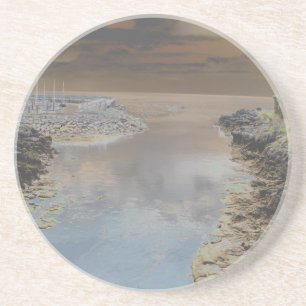 Lichte vestiging in Cascais, Portugal Zandsteen Onderzetter