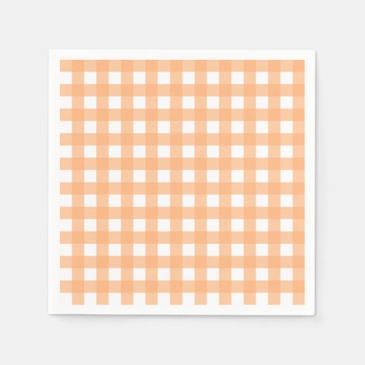 Lichte Vichy Oranje Servet (Voorkant)