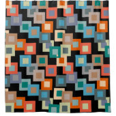 Lichte vierkantjes op donker douchegordijn (Voorkant)