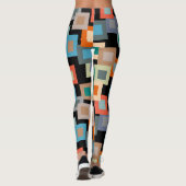 Lichte vierkantjes op donker leggings (Achterkant)