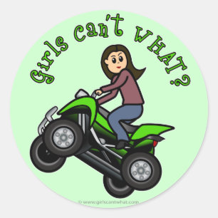 Lichte vierwieler ronde sticker