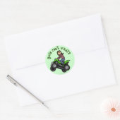 Lichte vierwieler ronde sticker (Envelop)