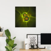 'Lichte vlam Abstract 110' Poster (Thuiskantoor)