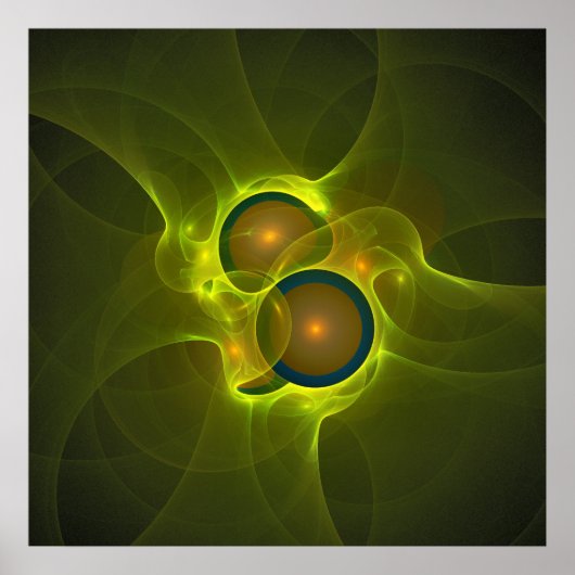 'Lichte vlam Abstract 110' Poster (Voorkant)