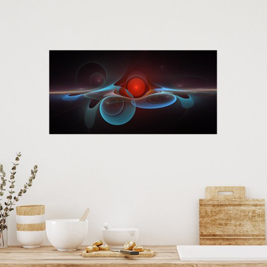 'Lichte vlam Abstract 155' Poster (Keuken)