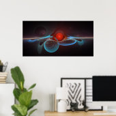 'Lichte vlam Abstract 155' Poster (Thuiskantoor)