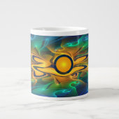 'Lichte vlam Abstract 163' Grote Koffiekop (Voorkant)