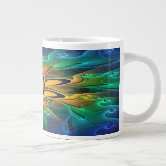 'Lichte vlam Abstract 163' Grote Koffiekop (Rechts)