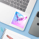 Lichte vleugel Tattoo kunst Sticker (Laptop met iPhone)