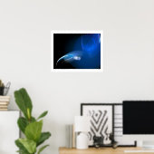 LICHTE VOGEL IN BLAUW POSTER (Thuiskantoor)