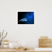 LICHTE VOGEL IN BLAUW POSTER (Keuken)