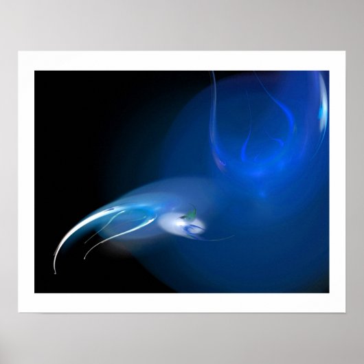 LICHTE VOGEL IN BLAUW POSTER (Voorkant)