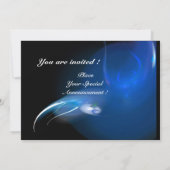 LICHTE VOGEL IN BLAUWE MONOGRAM KAART (Achterkant)