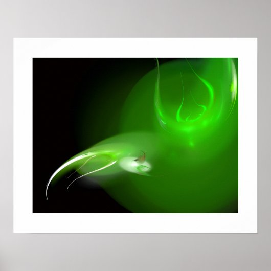 LICHTE VOGEL IN GROEN POSTER (Voorkant)