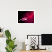 LICHTE VOGEL IN ROOD POSTER (Thuiskantoor)