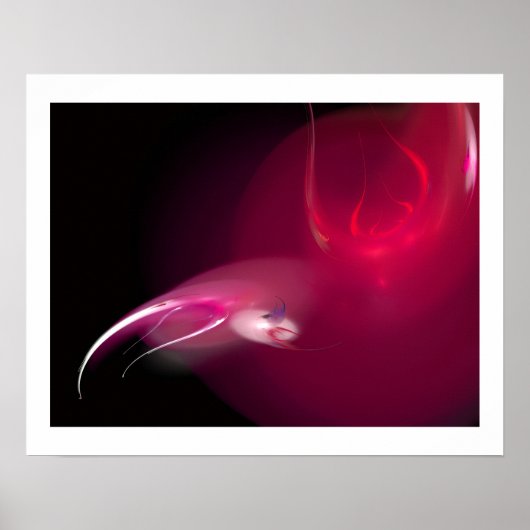 LICHTE VOGEL IN ROOD POSTER (Voorkant)