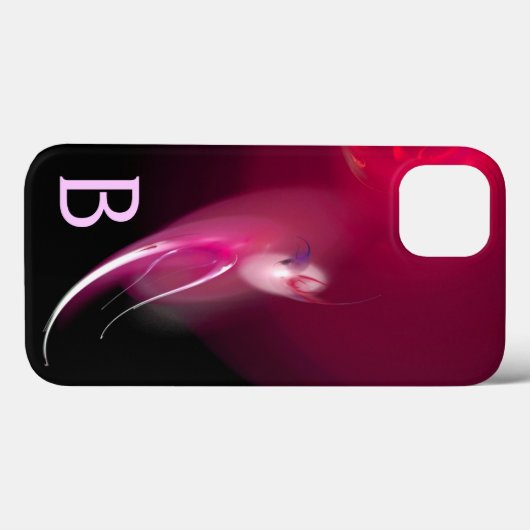 LICHTE VOGELS / PINKFUCHSIA ZWART ABSTRACTE MONOGR Case-Mate iPhone CASE (Achterkant (horizontaal))