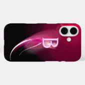 LICHTE VOGELS / PINKFUCHSIA ZWART ABSTRACTE MONOGR Case-Mate iPhone CASE (Achterkant (horizontaal))
