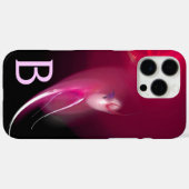 LICHTE VOGELS / PINKFUCHSIA ZWART ABSTRACTE MONOGR Case-Mate iPhone CASE (Achterkant (horizontaal))