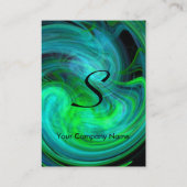 LICHTE VORTEX MONOGRAM Levendig zwart blauw groen Visitekaartje (Achterkant)