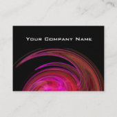LICHTE VORTEX, RODE PINK PAARS FRACTAL SWIRLS Blac Visitekaartje (Achterkant)