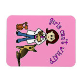 Lichte Vrouw dierenarts Magneet (Horizontaal)