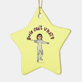 Lichte vrouwelijke omheining keramisch ornament (Links)