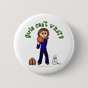 Lichte vrouwen Bowling Ronde Button 5,7 Cm