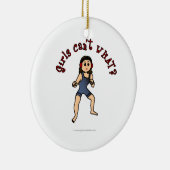 Lichte vrouwen die rusten keramisch ornament (Rechts)