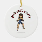 Lichte vrouwen die rusten keramisch ornament (Voorkant)