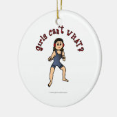 Lichte vrouwen die rusten keramisch ornament (Links)