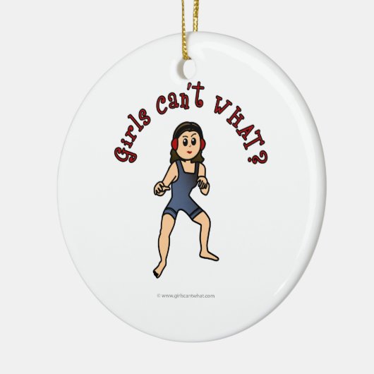 Lichte vrouwen die rusten keramisch ornament (Links)