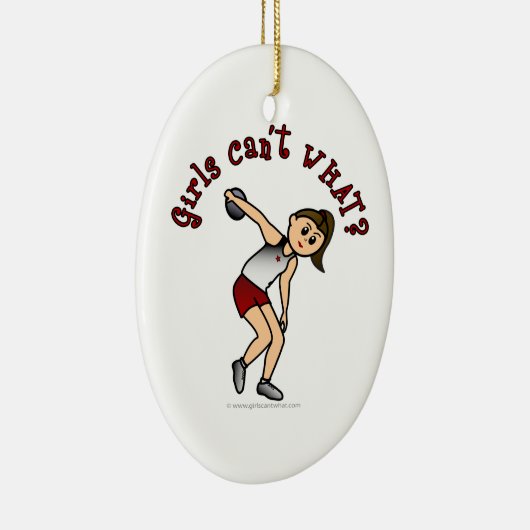 Lichte vrouwen Discus Keramisch Ornament (Rechts)