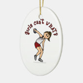 Lichte vrouwen Discus Keramisch Ornament (Links)