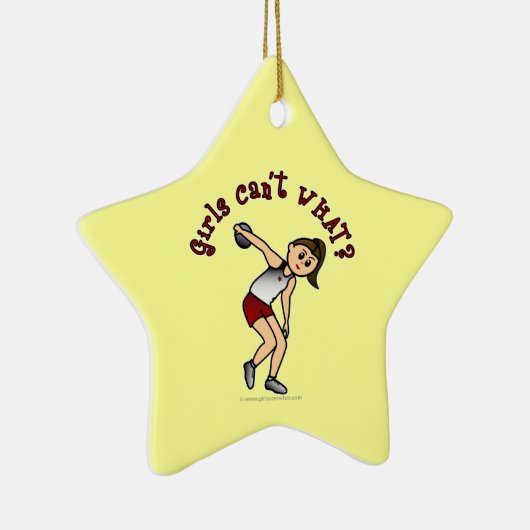 Lichte vrouwen Discus Keramisch Ornament (Rechts)