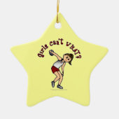 Lichte vrouwen Discus Keramisch Ornament (Voorkant)