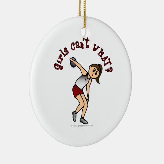 Lichte vrouwen Discus Keramisch Ornament (Rechts)