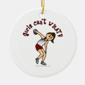 Lichte vrouwen Discus Keramisch Ornament (Voorkant)